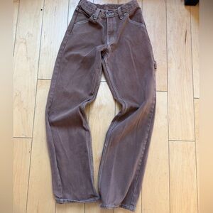 J. Galt Brown Straight-Leg Pants